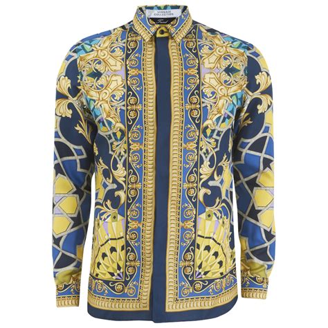 versace blue shirts|versace blue shirt men.